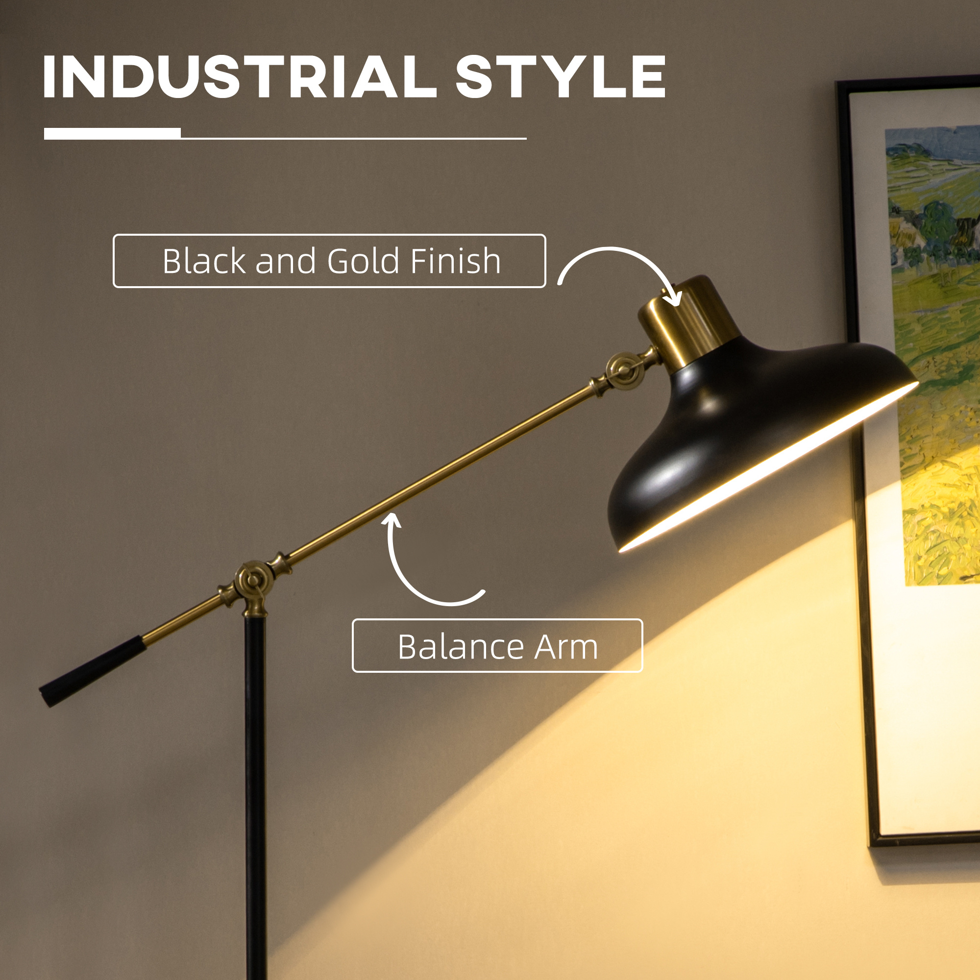 Vertex Industrial: Precision-Adjustable Architect Floor Lamp - Image 5