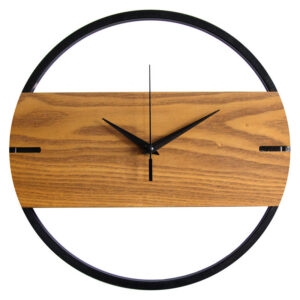 Nordic Arbor: Solid Wood Minimalist Silent Clock