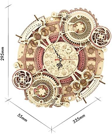 Zodiac Mechanical Art: 3D Wooden Wall Clock Puzzle Kit - Image 2