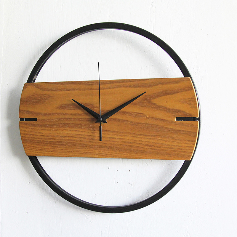 Nordic Arbor: Solid Wood Minimalist Silent Clock - Image 3