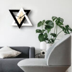 Monochrome Muse: Nordic Abstract Acrylic Wall Clock