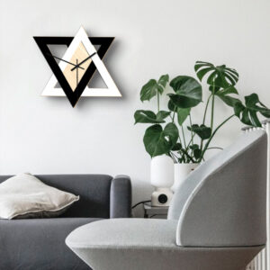Monochrome Muse: Nordic Abstract Acrylic Wall Clock