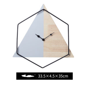 Geo-Zen: Architectural Geometric Timber Wall Clock
