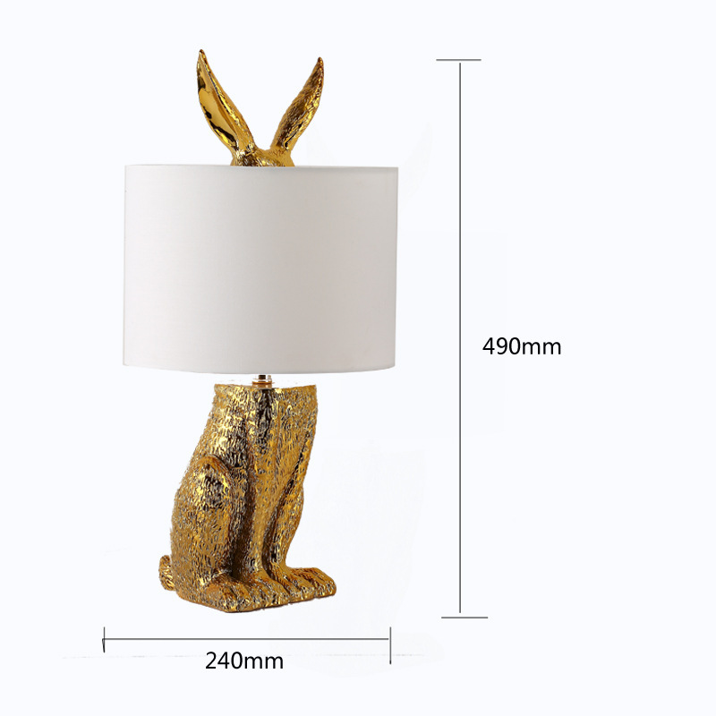 Bedroom Rabbit Table Lamp Living Room Room Bedside Lighting - Image 2