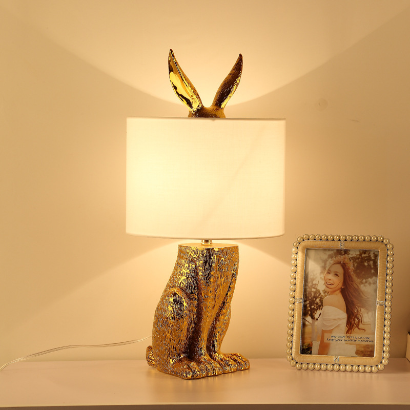 Bedroom Rabbit Table Lamp Living Room Room Bedside Lighting - Image 4