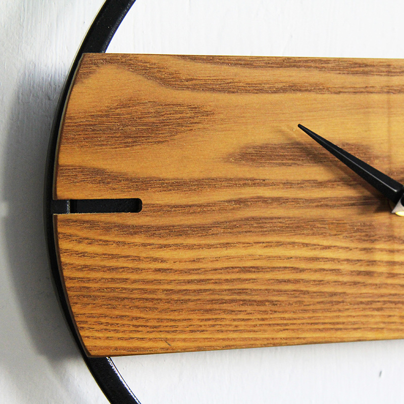 Nordic Arbor: Solid Wood Minimalist Silent Clock - Image 4