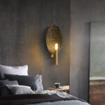Aurelian Glow: Post-Modern Sculptural Copper Wall Sconce