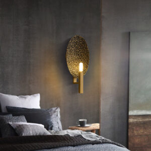 Aurelian Glow: Post-Modern Sculptural Copper Wall Sconce