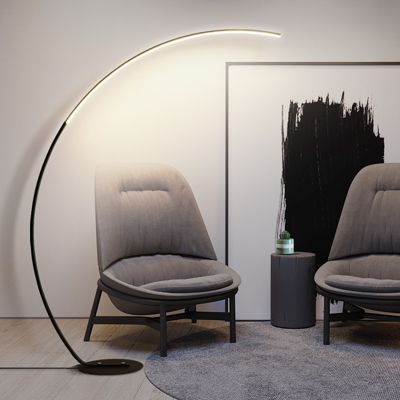 Minimalist Modern Floor Lamp - Black And White Optional - Image 2