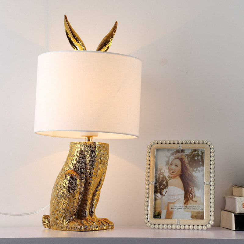 Bedroom Rabbit Table Lamp Living Room Room Bedside Lighting - Image 5