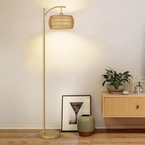 Nox Gold Floor Lamp with Remote & 3 Light Modes