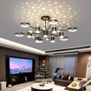 Nordic Star Chandelier – Luxury Remote-Control LED Light