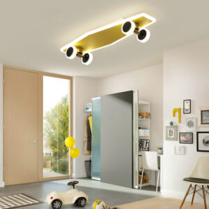 Modern Sculptural LED Skateboard Ceiling Light